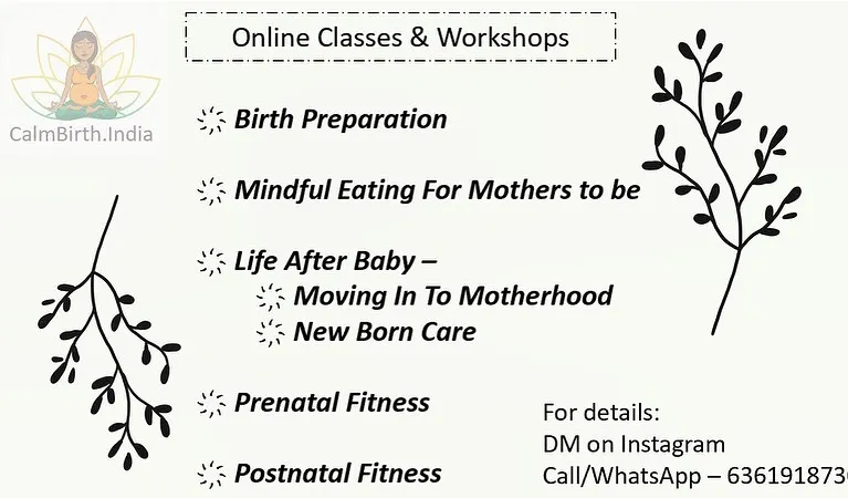 My goal is to support you through every stage of your journey into motherhood. I offer a range of online classes and workshops, from birth preparation and prenatal fitness to mindful eating and newborn care. Each program is designed to empower you with evidence-based knowledge and practical skills for a calm and healthy pregnancy.