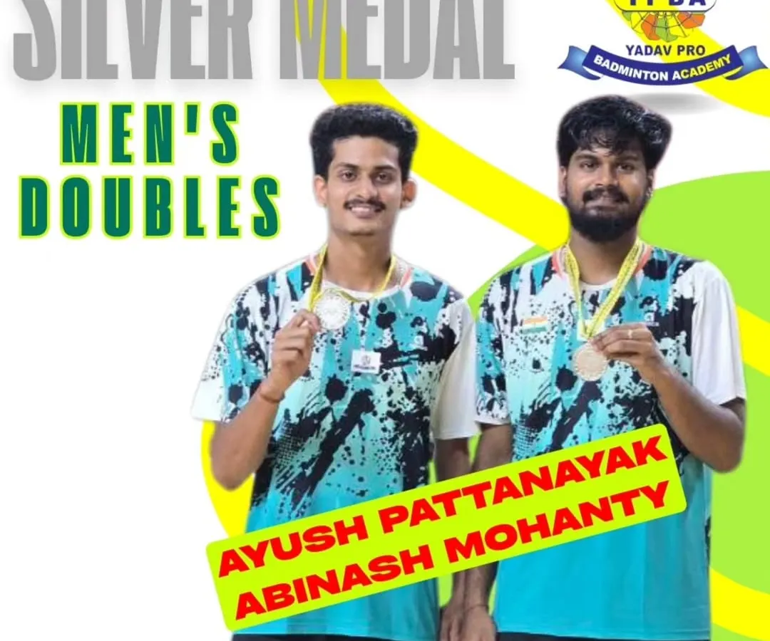 Taking our game to the world stage. My trainees Ayush Pattanayak and Abinash Mohanty fought hard to secure the Silver Medal in Men's Doubles at the BWF Ghana International Series.