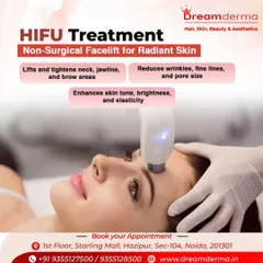 Our HIFU treatment is a powerful non-surgical facelift for achieving radiant skin. It effectively lifts and tightens the neck and jawline, reduces wrinkles and pore size, and enhances overall skin tone and brightness.