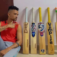 When I started playing, I had only one bat. Today, I have a collection. This is a reminder of how far I've come through hard work and the passage of time.