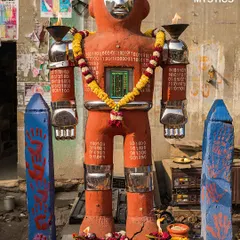 What if we started building shrines to the AIs that shape our lives? This piece, "Shrines of the Large Language Mystics," explores the intersection of technology, spirituality, and everyday street life, a core theme in my Indofuturism work.