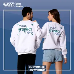 Winter is here, so why not customize a cool collection of the coziest sweatshirts? You can get your own graphics printed on the back for a unique look.