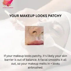 If you've ever felt frustrated because your makeup looks patchy or doesn't sit right, this is why. It's often a sign that your skin's surface is uneven. A facial helps to smooth out that base, creating a perfect canvas so your makeup looks flawless.