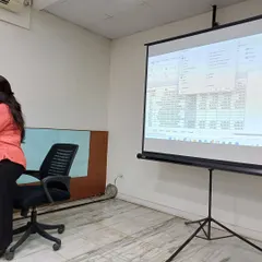 Projecting Success: Using Visuals in Technical Training. During our Advanced Excel workshop, we use projectors to demonstrate complex functions and formulas live. This ensures everyone can follow along and understand the practical application of each skill.