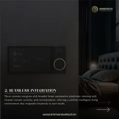 Our systems offer seamless integration with all your office platforms. This unified approach syncs climate control, security, and entertainment into one intuitive living environment that responds to your team's needs.
