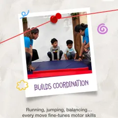 Coordination is a key skill we build in every session. Through activities that involve running, jumping, and balancing, every move helps fine-tune a child's gross motor skills and body awareness.