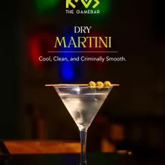 Cool, clean, and criminally smooth. A classic Dry Martini, garnished with olives, is always a good choice.