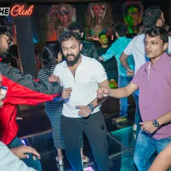 Guests letting loose on the illuminated dance floor at Boche Club. My sets are designed to make people forget their inhibitions and just dance.