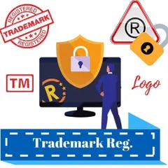 This graphic illustrates our trademark registration assistance service. We help you secure legal protection for your brand name and logo, a crucial step in building and defending your business identity.