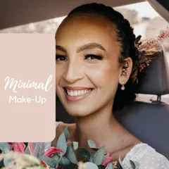 For clients who want to enhance their features without looking heavily made up, I recommend a minimal makeup look. We focus on evening out the skin tone and adding subtle definition to the eyes and lips.
