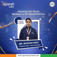 We celebrate the journey of Mr. Mukesh Negi, who has been a part of our production team for 18 years. His dedication and growth to Senior Executive reflect the collaborative spirit of our Sparsh Parivar.
