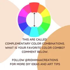 A simple visual explaining complementary color combinations. Following basic color theory rules can instantly elevate your paintings and designs.