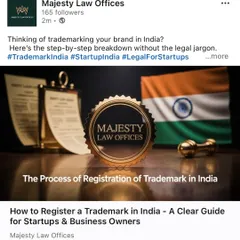 A visual summary of the trademark registration process in India. This graphic outlines the key stages I manage for my clients, including the application, examination, publication, and final registration, offering a clear roadmap for protecting your brand identity.