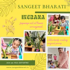 We introduce our children to global cultures through art, such as 'Ikebana', the Japanese art of flower arrangement. This calming activity teaches them about balance, harmony, and the beauty of nature as they create their own stunning floral pieces.