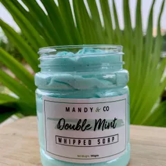 My Double Mint Whipped Soap is the perfect way to wake up your skin. It's incredibly refreshing and leaves you feeling cool and clean all day long.