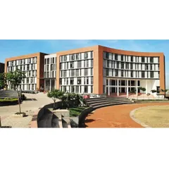 The completed Sage University campus in Indore, an award-winning project, showcases how large-scale institutional buildings can harmonize with the natural terrain. The design uses bold curves and open courtyards to create a serene environment for learning.