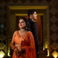 Another beautiful couple portrait from the Sangeet event.