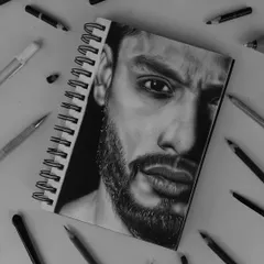 A pencil drawing of the rapper Dino James. I focused on capturing the raw emotion and intensity that he pours into his lyrics, which are based on real-life struggles.