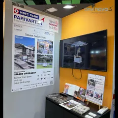 Another view of our exhibition space at Startup Mahakumbh. Our booth was designed to clearly communicate our value proposition, with product literature and a digital presentation available for interested attendees.