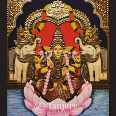 Happy Varamahalakshmi to everyone. May the goddess bless us all with joy, prosperity, and love. This is our finished Gajalakshmi painting, a perfect piece for your pooja room.