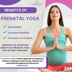 Discover the countless benefits of prenatal yoga for you and your baby. Our classes offer a holistic approach, helping you stay strong, relaxed, and connected through stress relief, increased flexibility, and preparation for childbirth.