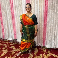The joy of a mother on her daughter's wedding day, draped in a traditional Iyer Madisar. I had the honor of draping her, ensuring she felt comfortable and elegant throughout the celebrations.