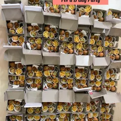 A large order of 50 snack boxes ready for a birthday party. It's a joy to see so many boxes of happiness going out from my kitchen.