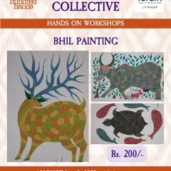 Immerse yourself in the world of Bhil painting, a tribal art form known for its vibrant, dotted patterns depicting nature and mythology. This workshop is a wonderful way to connect with traditional storytelling through art.