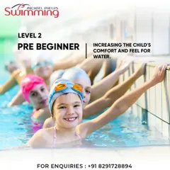 Level 2: Pre-Beginner. This stage focuses on increasing a child's comfort and feel for the water. We use fun activities and gentle guidance to build a positive and confident foundation for their swimming journey.