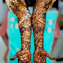 Another view of this stunning bridal design, highlighting the consistency and symmetry between both arms.