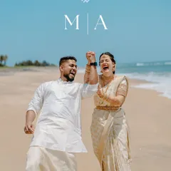 From the Netherlands to Chennai, love knows no distance. This candid shot on the beach captures the pure, uninhibited joy of a couple celebrating their union, proving that the best moments are the ones where you can just be yourselves.