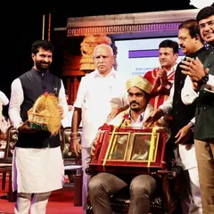 Receiving the Karnataka Rajyotsava award, the state's second-highest civilian honor, for my achievements in powerlifting. This is a moment of immense pride and a testament to years of hard work.