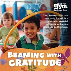 This month, we're "Beaming with Gratitude." Our pre-k activities are designed to enhance body control and stability while also instilling important values like gratitude and kindness.