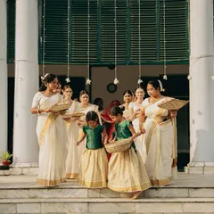 More moments with bride Syama and her wonderful bridesmaids. Whether it's for a group photo or participating in the ceremony, I ensure every saree is draped securely and beautifully.