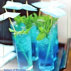 Celebrating Day 3 of Navratri with a touch of Royal Blue. This elegant and refreshing mocktail was specially created to match the divine color of the day, adding style to the celebration.