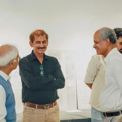 Our principal architect engaging with guests during the book launch. Fostering strong relationships within the professional community is a cornerstone of our practice.