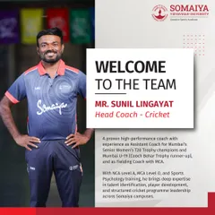 We are excited to have Mr. Sunil Lingayat lead our cricket program. As a high-performance coach with experience coaching Mumbai's Senior Women's T20 trophy champions, he brings expertise in talent identification and player development.
