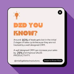 Did you know a well-designed CRM can significantly improve sales productivity? We share these insights to educate our partners on the importance of tracking leads, a problem our ITS Connect PRO is designed to solve.