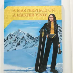 "Masterpiece on a Master Piste" reimagines the timeless Mona Lisa as a modern icon. Here she is, dressed in a chic Fendi ensemble, ready to ski the pristine slopes of Courchevel.
