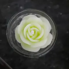 A simple and elegant floating rose candle. These are perfect for decorating a water-filled bowl for a dining table centerpiece or event decor.