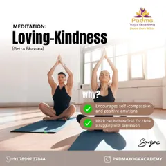 Loving-Kindness meditation, or Metta Bhavana, is a beautiful practice for cultivating self-compassion. This graphic explains how it can be beneficial for those struggling with depression.