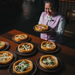 Our Puffizza 2.0 is a nostalgic delight. Served with a smile, these flaky, buttery puff pastries with savory toppings are a comforting yet indulgent treat for any event.