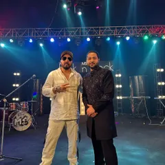 Wishing my Ustaad, Mika Singh, a very happy birthday on the sets of a show. He is a true mentor who always promotes good talent.