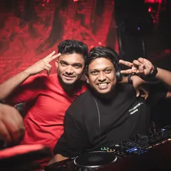Good vibes in the DJ booth. Sharing a moment with a friend during a set. The energy is always better when you're surrounded by your squad.