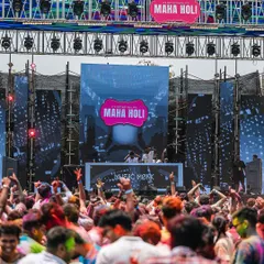 Performing at the Maha Holi Festival for a crowd of over 15,000 people. The energy of a festival stage is unmatched, and connecting with a crowd this massive is what I live for.