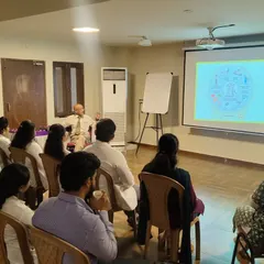 We regularly host exclusive training sessions for doctors, such as this cardiac retreat workshop. These events focus on integrating Ayurvedic principles with modern medicine for holistic patient care.