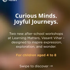 Announcing two new after-school workshops. We offer "Stories, Sound & Self-Expression" for early literacy and "Binoculars, Bark, Birdsong" for nature immersion, both designed to spark joy and curiosity.
