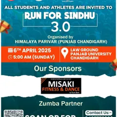 We were proud to be a sponsor and the official Zumba Partner for the "Run for Sindhu 3.0" marathon organized by Himalaya Parivar at Panjab University.
