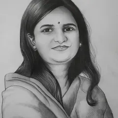 A commissioned solo portrait of a woman, drawn on A4 paper using graphite pencils. My focus was on creating a soft and realistic likeness, paying attention to the gentle expression and the flow of the dupatta.