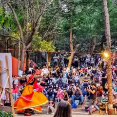 A classical dancer performs for an engaged audience at the Festival at The Steps. This image embodies our success in activating public spaces through art and culture, creating a platform where the community can gather and connect.